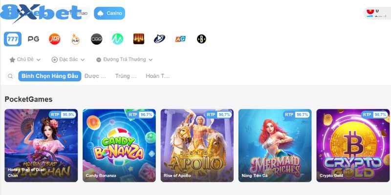 Giới thiệu sảnh nổ hũ 8xbet