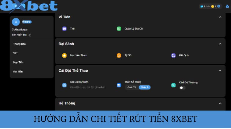 Điều kiện cần thiết để mà rút tiền 8xbet