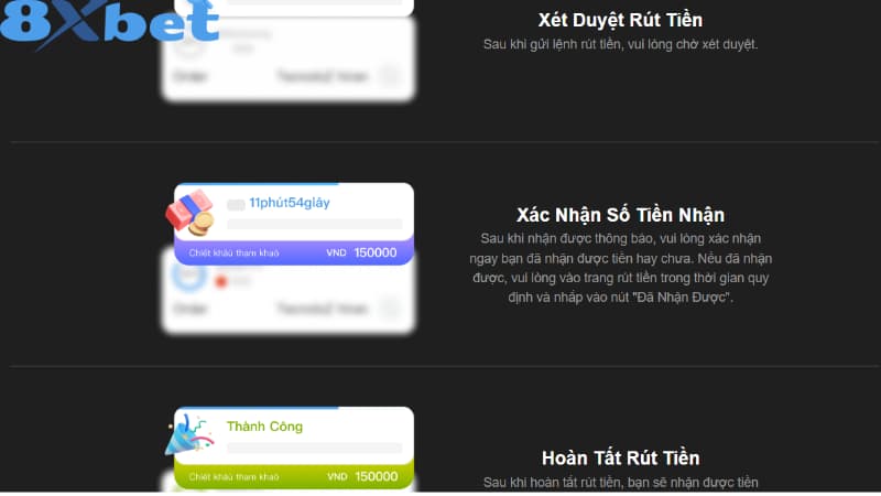 Một vài lưu ý quan trọng khi rút tiền 8xbet